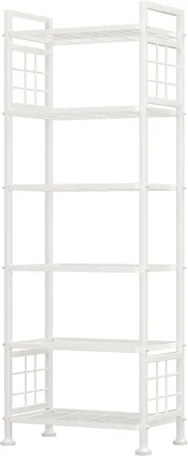 Vista 10 de GIOTORENT Estantería de Pie de 5 Alambres y Librero, Unidad de Estantería de Almacenamiento de Metal Estante de Despensa para Organizador de Negro