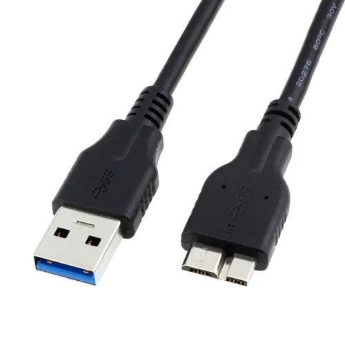 Vista 6 de QCEs Cable micro USB 3.0, cable de disco duro externo USB 3.0 tipo A macho a micro B compatible con Samsung Galaxy S5 Note 3, cámara, disco duro