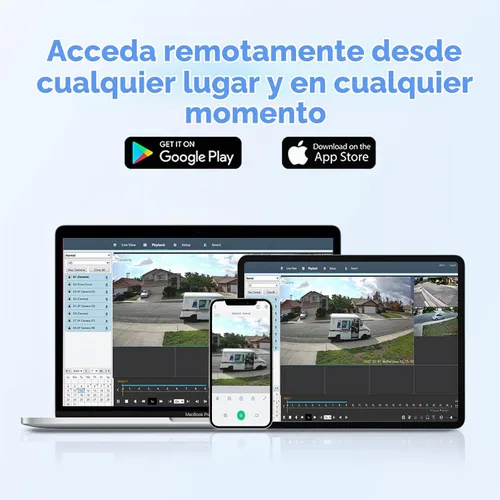 Vista 3 de Sistema de cámara de seguridad 4K PoE 8 canales con 2TB HDD
