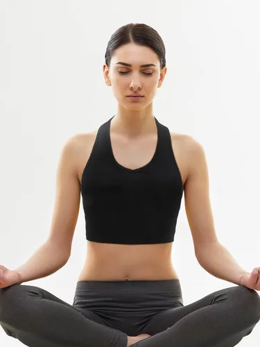 Vista 2 de Geyoga 6 piezas de camisetas halter para mujer, cuello en V, sin espalda, sin mangas, chaleco sin mangas para niñas