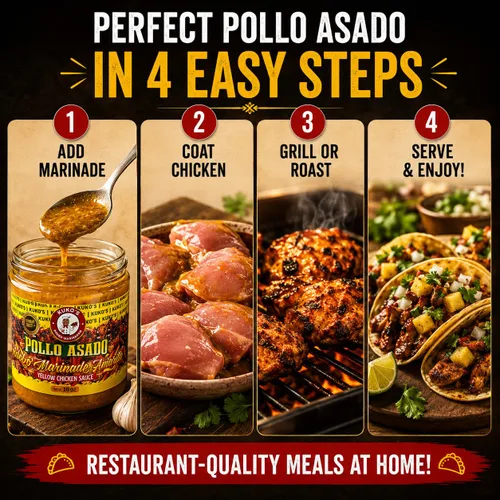 Vista 6 de Pollo Asado Adobo Adobo Marinade Yellow Amarillo Carniceria Meatmarket style delicious - 16oz (paquete de 1)