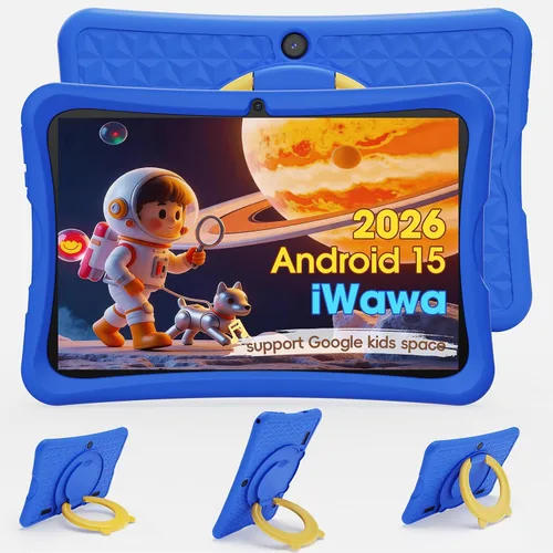 Vista 10 de DigiLand Android 15 Kids Tablet, tabletas de 10.1 pulgadas, 6 GB de RAM+32 GB de ROM (ampliar a TF), control parental, software para niños 10