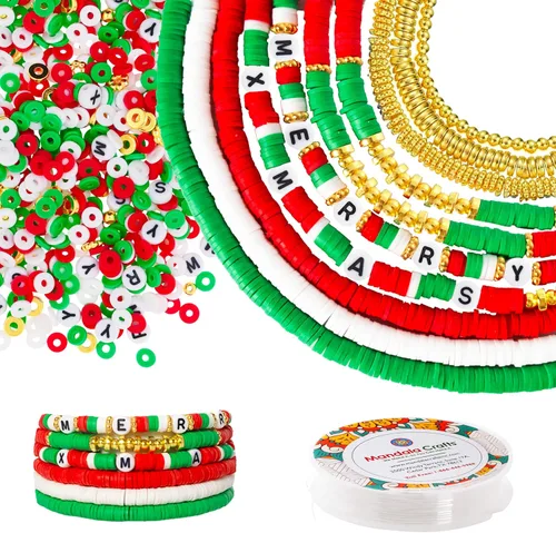 Vista 20 de Mandala Crafts Aqua Heishi - Cuentas de 0.157 in – 6000 cuentas planas de arcilla de disco polimérico para la fabricación de joyas para adultos