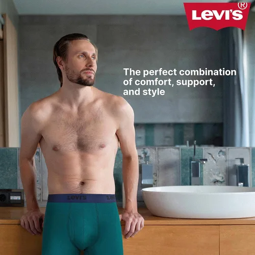 Vista 4 de Levi's Mens Boxer Briefs Breathable Stretch Underwear 4 Pack