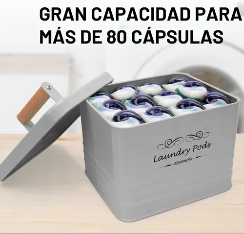 Vista 3 de ELITAPRO Soporte para cápsulas de lavandería - Moderno contenedor de cápsulas de lavandería de granja - Contenedor de cápsulas de detergente