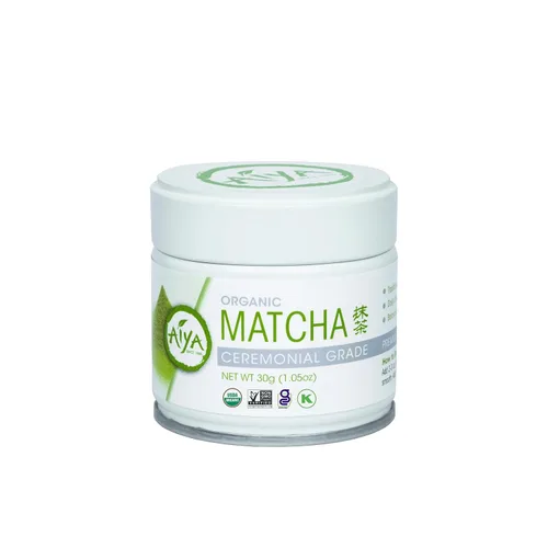 Vista 2 de Aiya - Polvo de matcha orgánico de grado ceremonial, grado ceremonial matcha premium, color verde jade vibrante, dulzura natural suave, ceremonias