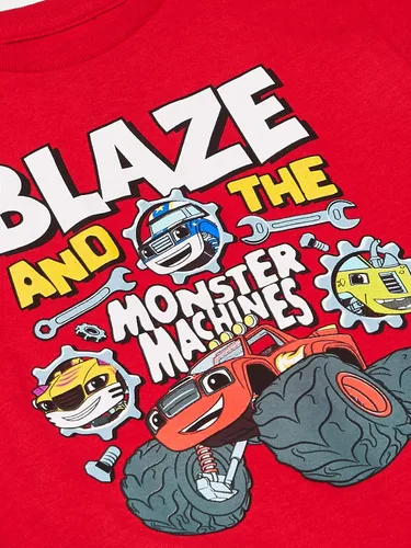 Vista 2 de Nickelodeon Boys' Toddler Blaze & Group Short Sleeve Tee
