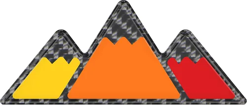 Vista 23 de Insignia tricolor - Compatible con Toy Taco, Tun y 4Run Negro con escala de grises TRI