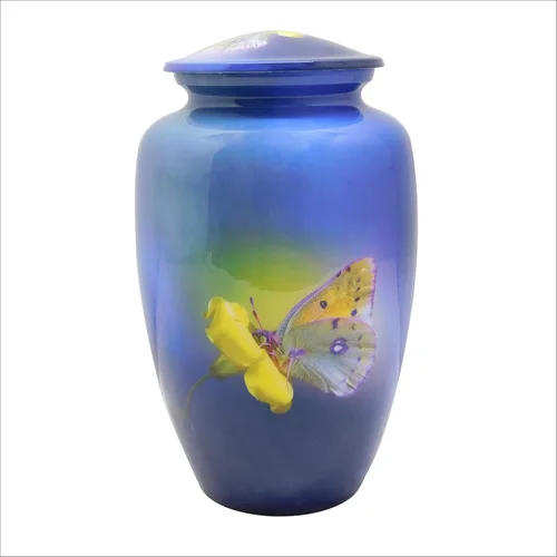Vista 3 de Urna de cremación humana de gran tamaño con recuerdo, personalización y bolsa de terciopelo