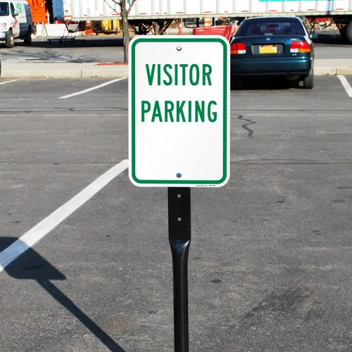 Vista 3 de SmartSign Letrero de "Estacionamiento para visitantes" Aluminio de 12 x 18 pulgadas