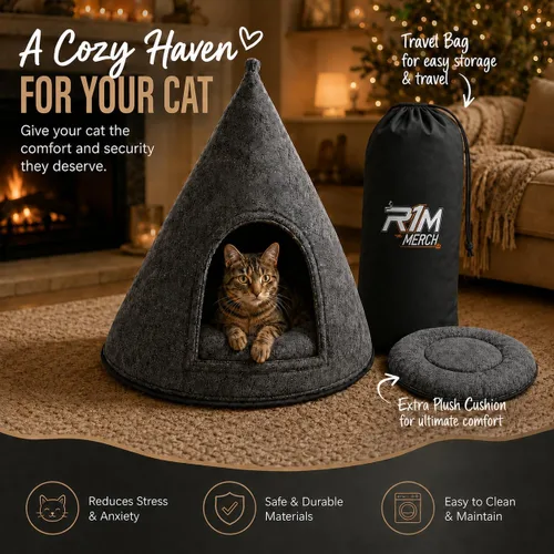 Vista 2 de Camas para gatos de interior y perros pequeños, cama mullida