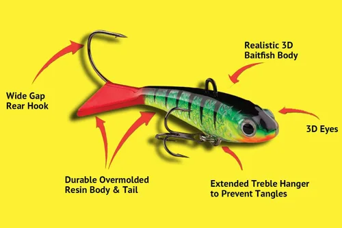 Vista 8 de Northland Fishing Tackle Marioneta de lanzamiento de dardos de alta calidad para jigging de tracción y lanzamiento de walleyes, colores de señuelo