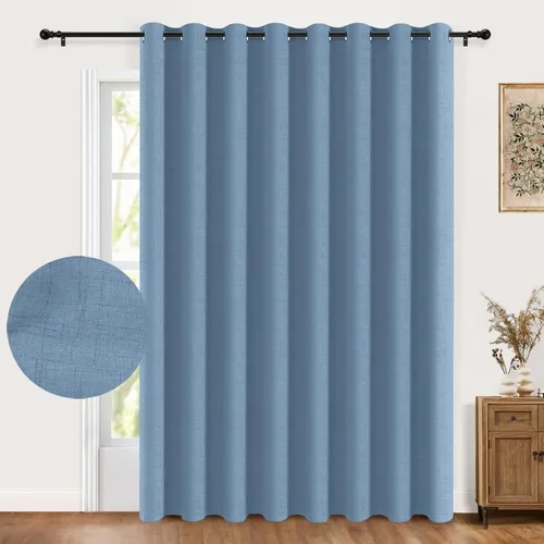 Vista 23 de Cortinas 100% Blackout Shield para puerta corrediza, cortinas extra anchas de 108 pulgadas de largo, cortinas con ojales para puerta de patio, 50