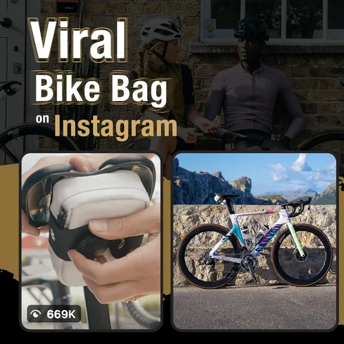 Vista 4 de Bolsa de sillín magnética Lumiere & Co. Falcon – Bolsa de bicicleta ultra pequeña de 0.37L, cierre magnético rápido Bolsa de asiento específica