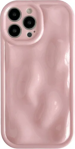 Vista 10 de Caseative Funda para iPhone 13 Pro Max, color negro Galjanoplastia de cromo suave de la burbuja del meteorito de la onda de la ondulación