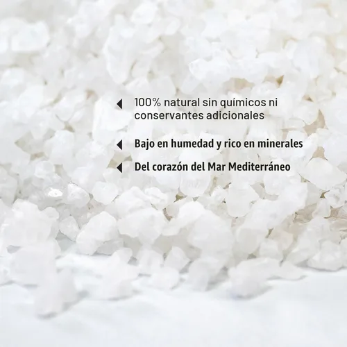 Vista 3 de Recambio de sal marina mediterránea para molinillo, grano extra grueso (bolsa de 1 libra)