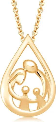 Vista 45 de Jewelili - Collar con colgante de plata de ley o oro rosa o amarillo sobre plata, cadena de eslabones de 18 pulgadas