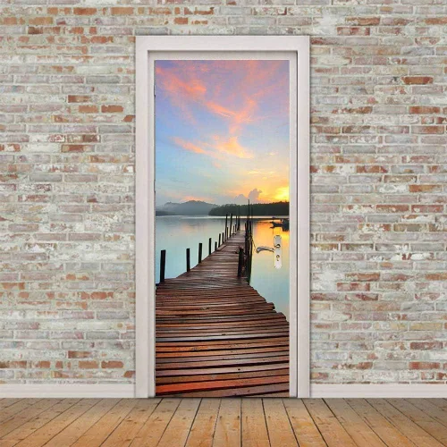 Vista 136 de Calcomanías 3D para puerta, murales para despegar y pegar, papel tapiz de caballo, calcomanías autoadhesivas extraíbles de PVC, impermeable, póster