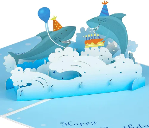 Vista 7 de WRAPAHOLIC Tarjeta de cumpleaños emergente en 3D, unicornio arcoíris, 5.9 x 7.9 pulgadas