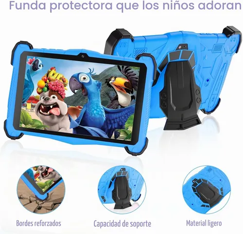 Vista 2 de Tableta infantil de 7 pulgadas, tableta para niños de 3 a 10 años, tableta de aprendizaje educativo Android 14, 10 GB de RAM+64 GB de ROM, controles
