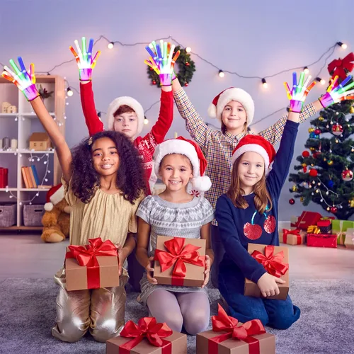 Vista 8 de TOPTOY - Guantes LED intermitentes, sensacionales y divertidos, con empaque de regalo, M