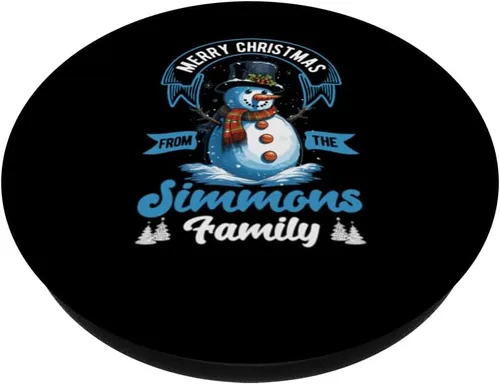 Vista 2 de Simmons Family Christmas Costume Snowman Matching Xmas Party PopSockets Standard PopGrip