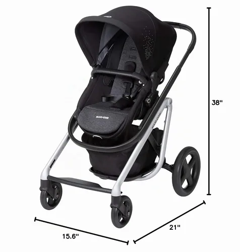 Vista 17 de Maxi-Cosi Lila - Cochecito modular todo en uno, color negro nómada, tamaño único (CV324ETK)