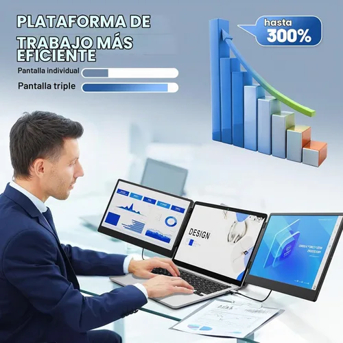 Vista 3 de Teamgee Extensor de pantalla portátil IPS Monitor portátil 14.2