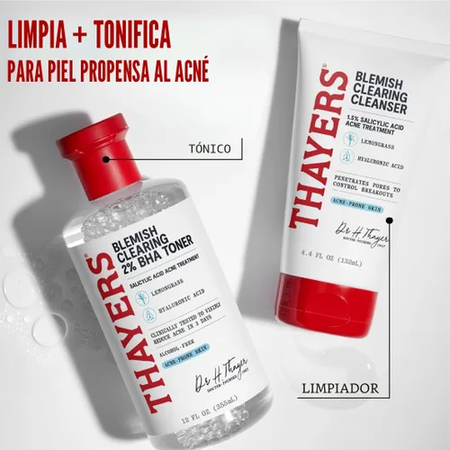 Vista 7 de Thayers Blemish Clearing - Tónico de ácido salicílico, tóner facial para tratamiento del acné con ácido salicílico al 2%, cuidado de la piel