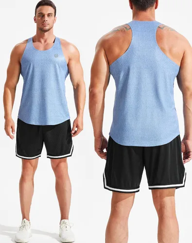 Vista 11 de NELEUS Camiseta sin mangas para hombre para entrenamiento, correr, gimnasio, atlética