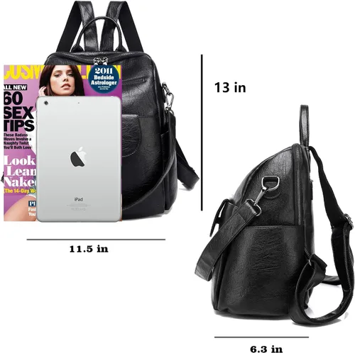 Vista 4 de Mochila de moda para mujer, impermeable, bolsa de viaje, bolsa de hombro convertible para mujer