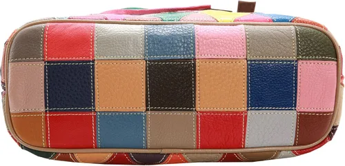 Vista 7 de Bolso Heshe multicolor, bolso de mano, cartera redonda, bolso cruzado para mujer