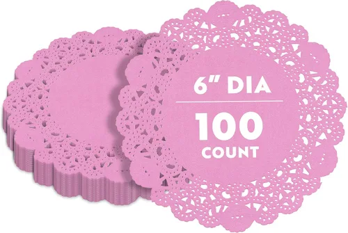 Vista 73 de Restaurantware Pastry Tek Blondas de Encaje de 4 x 4 Pulgadas 100 Vajilla Decorativa - Blondas de Mesa Desechables Redondas de Papel Negro