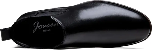 Vista 5 de Jousen Chelsea Boots Men Polished Leather Dress Boots Stylish Classic Retro Slip On Boots for Men