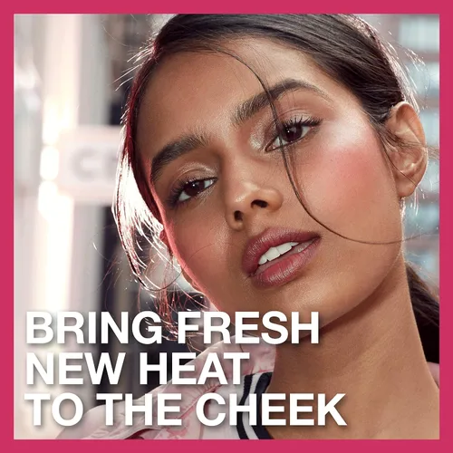 Vista 7 de Maybelline Cheek Heat Rubor en Gel-Crema, Maquillaje Ligero, Sensación Transpirable, Toque Sutil de Color, Aspecto Natural, Acabado Luminoso, Sin