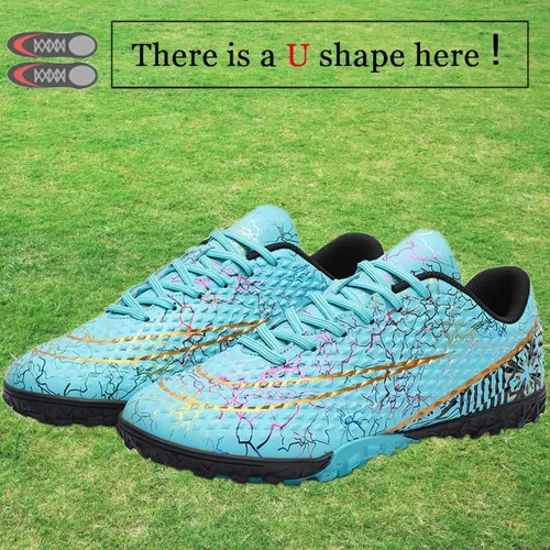 Vista 2 de WINGFAI Zapatos de fútbol para hombre, zapatos de fútbol profesionales de alta calidad, transpirables, atléticos, para exterioresinteriores, fútbol