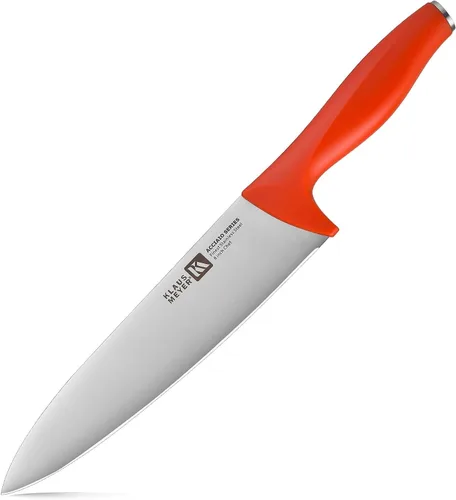 Vista 7 de Klaus Meyer Acciaio - Cuchillo de chef de acero inoxidable de alto carbono, 8 pulgadas (negro)