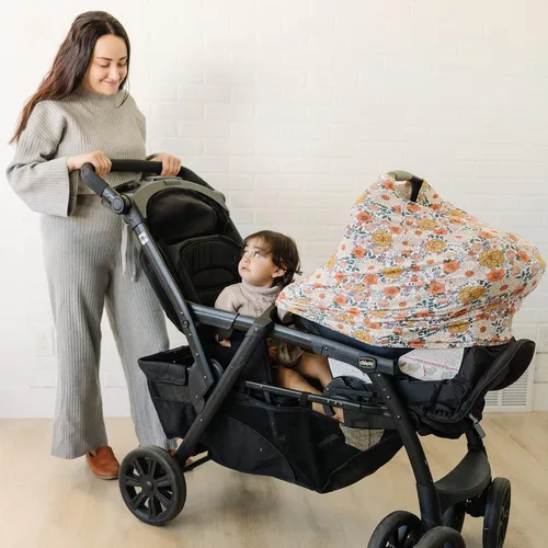 Vista 2 de Konssy Fundas para Asientos de Coche para Bebé - Toldo Multiusos para Asientos de Coche para Bebés, Funda Elástica para Asiento de Coche