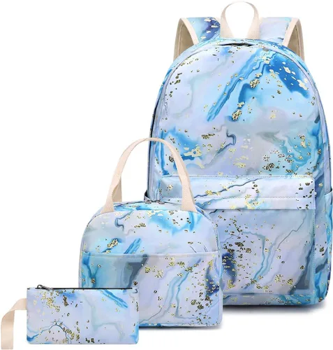 Vista 7 de BLUBOON - Mochila escolar para niñas y adolescentes con compartimento para laptop, lonchera y estuche para lápices