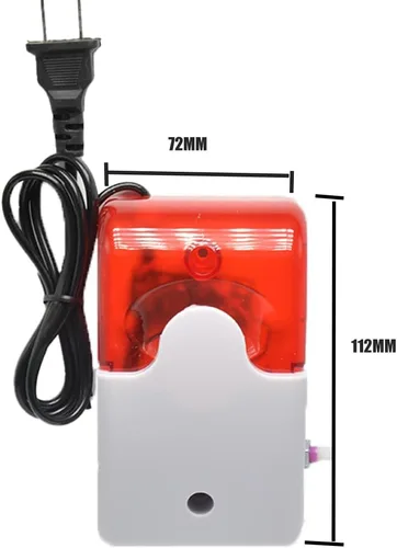 Vista 6 de Alarma de pérdida de corte por corte de falla de energía, alarma de sensor de alarma de sonido y luz con luz de flash, sonido de alarma de sirena