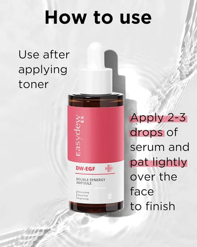 Vista 7 de EASYDEW DW-EGF Peptide Double Synergy Ampolla – Suero facial hidratante intensivo con ácido hialurónico, ceramida, bakuchiol – Piel reafirmante que