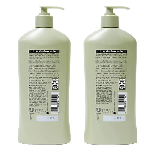 Vista 2 de Suave Profesionales Champú Hidratante y Acondicionador Almendra + Manteca de Karité 18 oz, 2
