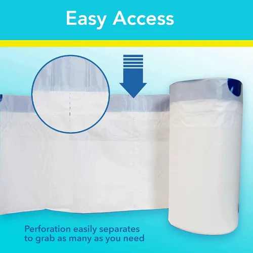 Vista 5 de Paquete de 30 forros desechables para orinal para niños pequeños, superabsorbentes, a prueba de fugas, con almohadilla absorbente, ajuste universal