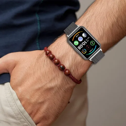Vista 4 de Senter Correas de repuesto de nailon suave de liberación rápida para Huawei Watch Fit 2 Smart Watch