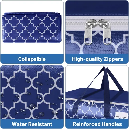 Vista 3 de Fabspace Bolsas de mudanza, suministros de mudanza extragrandes, bolsas de almacenamiento resistentes, bolsas de embalaje con cremalleras y asas