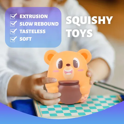 Vista 4 de Anboor Squishies de 5.9 pulgadas Jumbo Bear Hug Honeypot Slow Rising Scented Kawaii Squishies Animal Juguete para coleccionar juguetes para niños