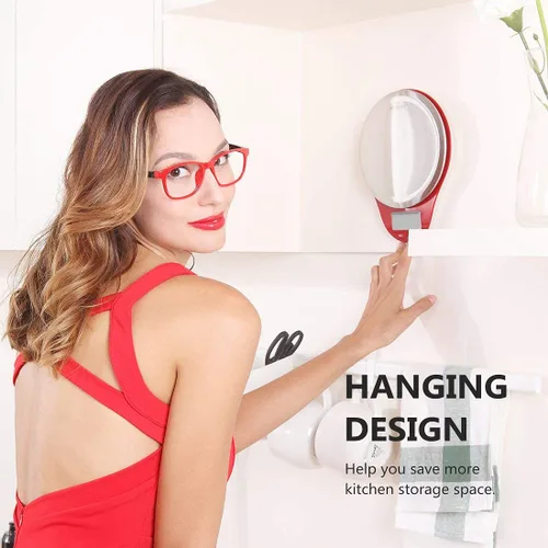 Vista 6 de Báscula de alimentos, NUTRI FIT básculas de cocina digitales con peso en gramos y onzas, plataforma grande de acero inoxidable para hornear, cocinar