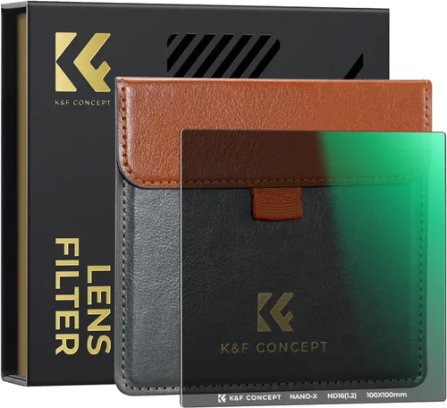 Vista 8 de K&F CONCEPT Filtro cuadrado ND4 (2 topes) de 3.937x3.937 in Filtro de densidad neutra impermeable con 28 recubrimientos multicapa para lente