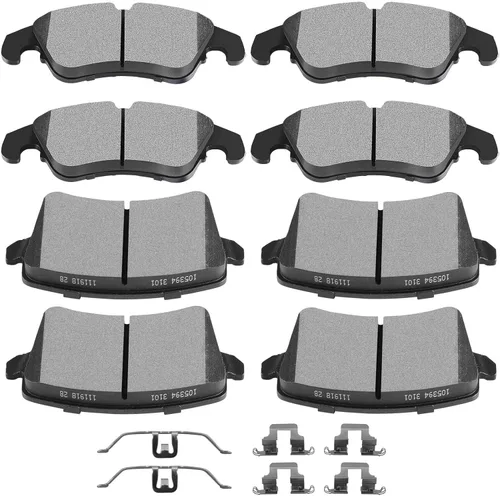 Vista 9 de SCITOO Juego de pastillas de freno de cerámica delanteras y traseras D374 D465 para Acura CL 1997-1999, Honda Civic 2002-2003 2006-2011, para Honda
