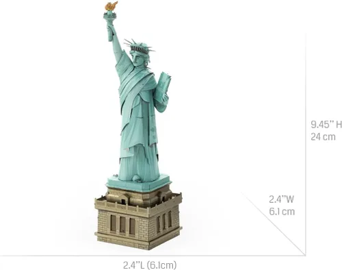 Vista 2 de Fascinations Metal Earth Premium Series Estatua de la Libertad 3D Kit de modelo de metal con pinzas